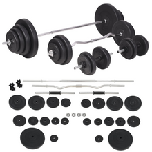 Load image into Gallery viewer, vidaXL Workout Bench with Weight Rack, Barbell and Dumbbell Set 264.6 lb
