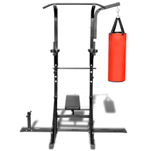 Load image into Gallery viewer, Power Tower with Sit-up Bench and Boxing Bag
