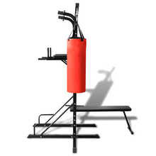 Load image into Gallery viewer, Power Tower with Sit-up Bench and Boxing Bag
