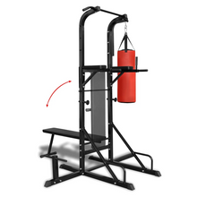 Load image into Gallery viewer, Power Tower with Sit-up Bench and Boxing Bag
