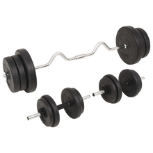 Load image into Gallery viewer, vidaXL Barbell and Dumbbell Set 132.3 lb
