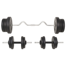 Load image into Gallery viewer, vidaXL Barbell and Dumbbell Set 132.3 lb
