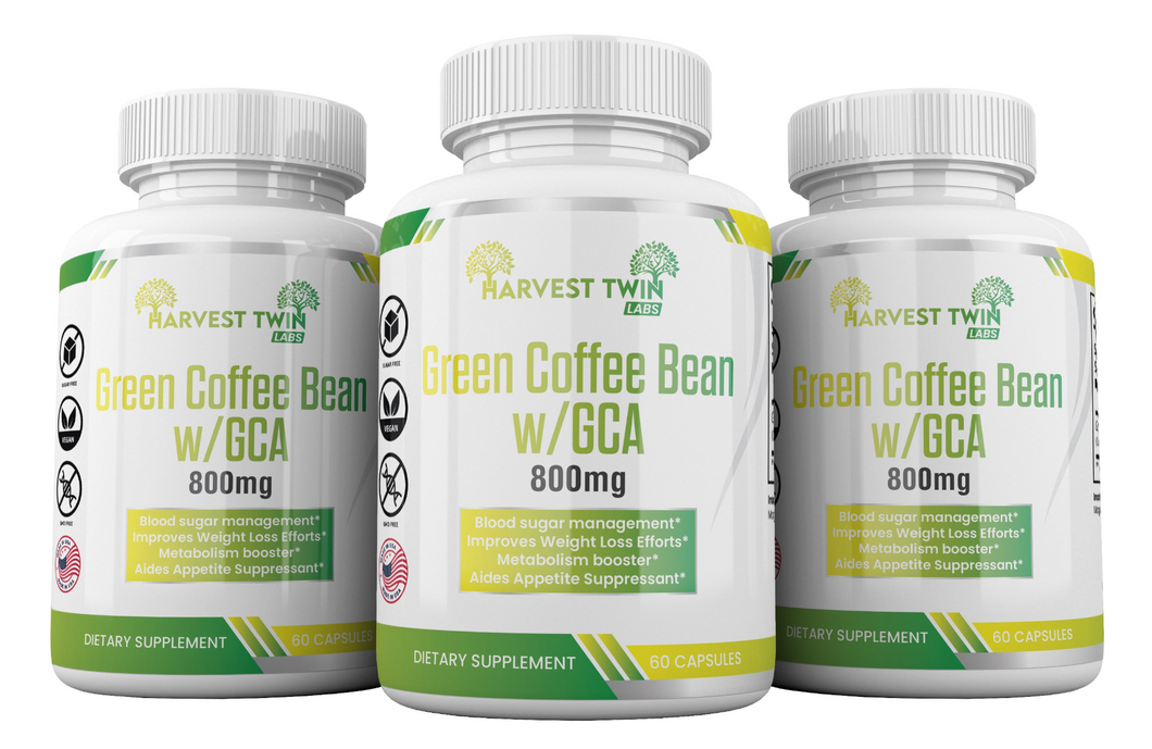 Green Coffee Bean w/GCA - 800mg 3 Pack