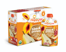 Load image into Gallery viewer, Happy Tot Fiber and Protein, Organic Apple, Peach, Pumpkin and Cinnamon (16x4 OZ)-6
