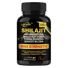 Load image into Gallery viewer, Shilajit Capsules Ashwagandha Extra Strength Dietary Supplement 60 Capsules
