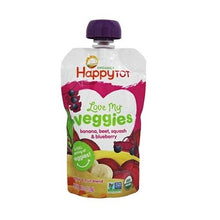 Load image into Gallery viewer, Happy Tot Love My Veggies Organic Banana Beet Squash and Blueberry Blend (16x4.22 OZ)-0
