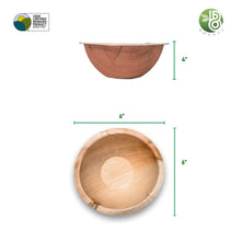 Load image into Gallery viewer, Bosnal - Palm Leaf Biodegradable Plates, 6 inch, Round Bowl, 25 Pcs-1
