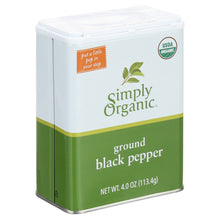 Load image into Gallery viewer, Simply Organic Ground Black Pepper Tin (6x4 Oz)-3
