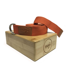 Load image into Gallery viewer, Maji Sports Bamboo Yoga Block &amp; Strap Combo
