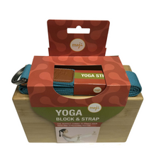 Load image into Gallery viewer, Maji Sports Bamboo Yoga Block &amp; Strap Combo
