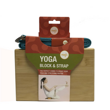 Load image into Gallery viewer, Maji Sports Bamboo Yoga Block &amp; Strap Combo
