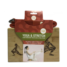 Load image into Gallery viewer, Maji Sports Laser Engraved Bamboo Yoga Block &amp; Strap Combo
