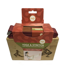 Load image into Gallery viewer, Maji Sports Laser Engraved Bamboo Yoga Block &amp; Strap Combo
