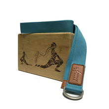 Load image into Gallery viewer, Maji Sports Laser Engraved Bamboo Yoga Block &amp; Strap Combo
