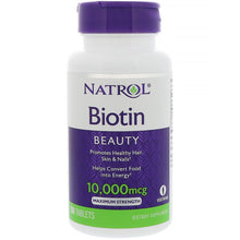 Load image into Gallery viewer, Natrol Max Strengt Biotin, 10000mg (100 TAB)-0
