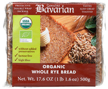 Load image into Gallery viewer, Bavarian Organic Whole Rye Bread (6x17.6Oz)-0
