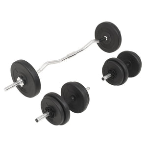 vidaXL Barbell and Dumbbell Set 66.1 lb-1