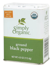 Load image into Gallery viewer, Simply Organic Ground Black Pepper Tin (6x4 Oz)-1
