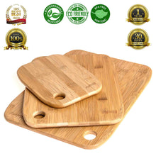 Load image into Gallery viewer, Wooden Cutting Boards for Kitchen - Bamboo Chopping Board Set of 3-1
