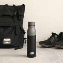 Load image into Gallery viewer, Reusable Stainless Steel Water Bottle (Matt Effect Black)-4
