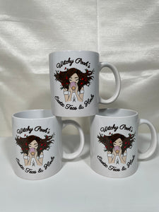 Witchy Pooh's Mugs, White Coffee Cup with The Witchy Pooh Logo-4