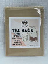 Load image into Gallery viewer, Witchy Pooh&#39;s Tea Bags for Loose Leaf Tea, 6 pack, Filtered, Disposable, Drawstring-1
