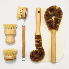 Load image into Gallery viewer, Natural Dish Brushes for Washing Up | Plant Based Kitchen Scrubber Brush (6 Piece Starter Set)-1
