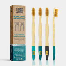 Load image into Gallery viewer, Bamboo Toothbrushes | Natural Toothbrush Set of 4-2
