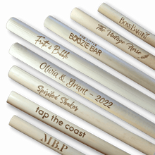 Load image into Gallery viewer, Laser Engraved Reusable Reed Straw-4
