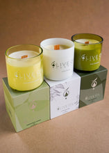 Load image into Gallery viewer, OOSC Gift Series, Candles Olive Oil, Individual Trio Set: Rose Geranium, Citrus Bloom and Lemongrass and Ginger-0
