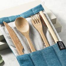 Load image into Gallery viewer, Bamboo Cutlery Set (Light grey bag)-1
