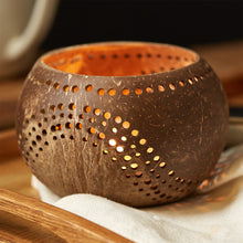 Load image into Gallery viewer, Coconut Shell Tea Light Holder Set | Eco-Friendly, Unique &amp; Unusual Tea Light Base-0
