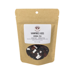 Witchy Pooh's Vampire's Kiss Loose Leaf Fruit Elderberry Herbal Tea with Candy Vampire Teeth, Caffeine Free-5