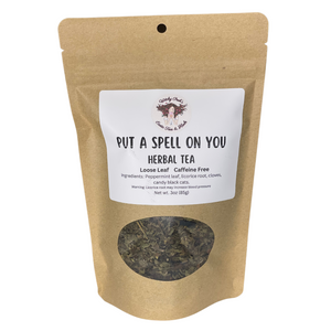 Witchy Pooh's Put A Spell On You Loose Leaf Licorice Peppermint Herbal Tea with Candy Black Cats, Caffeine Free-5