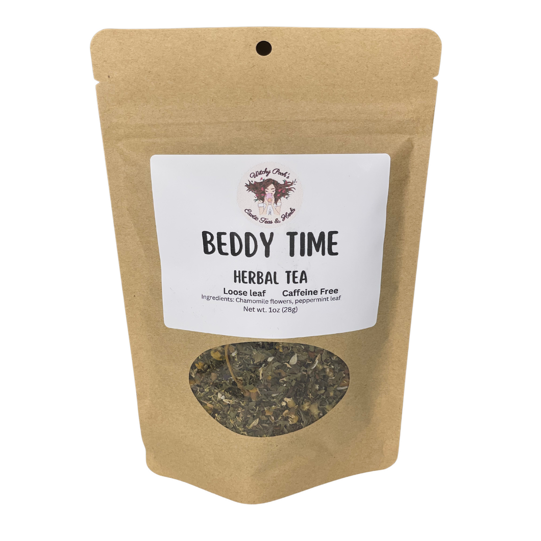 Witchy Pooh's Beddy Time Loose Leaf Herbal Chamomile Peppermint Tea, Caffeine Free, Natural Sleep Aid-3