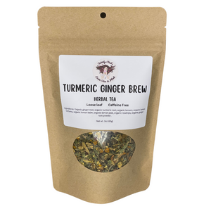 Witchy Pooh's Turmeric Ginger Brew Loose Leaf Organic Functional Herbal Tea, Caffeine Free-6