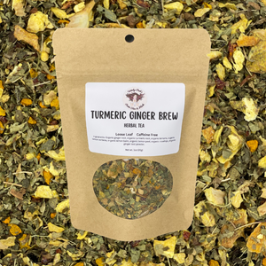 Witchy Pooh's Turmeric Ginger Brew Loose Leaf Organic Functional Herbal Tea, Caffeine Free-0