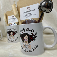 Load image into Gallery viewer, Witchy Pooh&#39;s Gift Mugs Sets Come with 1oz Pouch of Loose Leaf Tea, Heart Shaped Tea Strainer with Handle and a Wooden Spoon in a Witchy Pooh Mug-2
