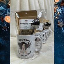 Load image into Gallery viewer, Witchy Pooh&#39;s Gift Mugs Sets Come with 1oz Pouch of Loose Leaf Tea, Heart Shaped Tea Strainer with Handle and a Wooden Spoon in a Witchy Pooh Mug-3
