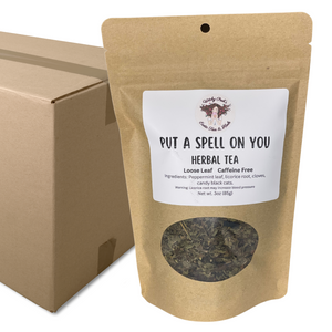 Witchy Pooh's Put A Spell On You Loose Leaf Licorice Peppermint Herbal Tea with Candy Black Cats, Caffeine Free-9