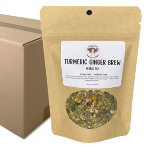 Witchy Pooh's Turmeric Ginger Brew Loose Leaf Organic Functional Herbal Tea, Caffeine Free-9