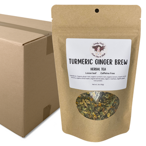 Witchy Pooh's Turmeric Ginger Brew Loose Leaf Organic Functional Herbal Tea, Caffeine Free-10