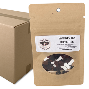 Witchy Pooh's Vampire's Kiss Loose Leaf Fruit Elderberry Herbal Tea with Candy Vampire Teeth, Caffeine Free-7