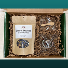 Load image into Gallery viewer, Witchy Pooh&#39;s Gift Box Set Green with a 1oz Pouch of Loose Leaf Tea, Stainless Steel Tea Ball and Wooden Spoon-1
