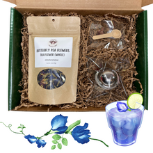 Load image into Gallery viewer, Witchy Pooh&#39;s Gift Box Set Green with a 1oz Pouch of Loose Leaf Tea, Stainless Steel Tea Ball and Wooden Spoon-0
