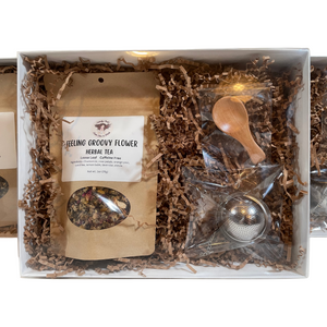 Witchy Pooh's Gift Box Set with Clear Lid Comes with 1oz Pouch of Loose Leaf Tea, Stainless Steel Tea Ball and Wooden Spoon-2