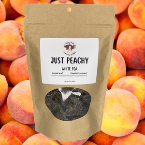 Witchy Pooh's Just Peachy Loose Leaf White Tea, Peach Flavored, Low Caffeine Content-0