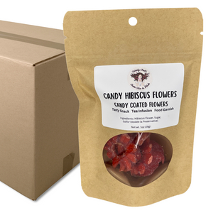 Witchy Pooh's Candy Hibiscus Flowers, Sweet Candy Coated Whole Bright Red Hibiscus Flowers, Addicting Snack!-6