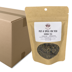 Witchy Pooh's Put A Spell On You Loose Leaf Licorice Peppermint Herbal Tea with Candy Black Cats, Caffeine Free-8