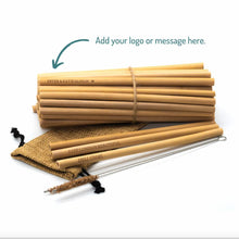 Load image into Gallery viewer, Custom Branded Bamboo Straws For Businesses or Weddings-1
